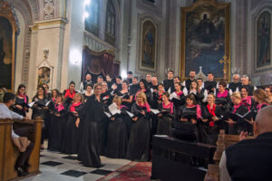 Choir singing praise in the cathedral