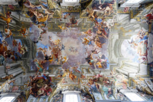 Frescos in church in Rome, Italy