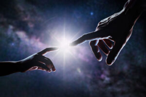 Reaching out to the hand of God