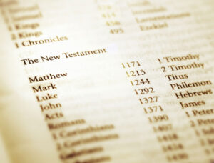 Bible contents page