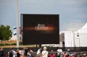 Billy Graham outdoor revival service