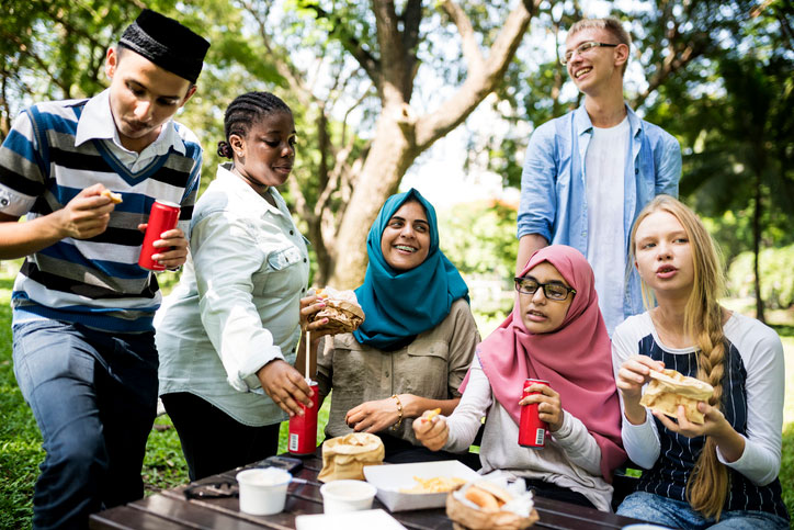 Religious Studies a Social Science group enjoying lunch break